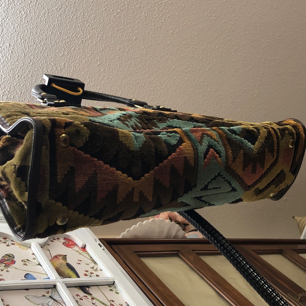 Boho Vintage Multicolor Ronay Carpet Bag - Picture 5 of 6
